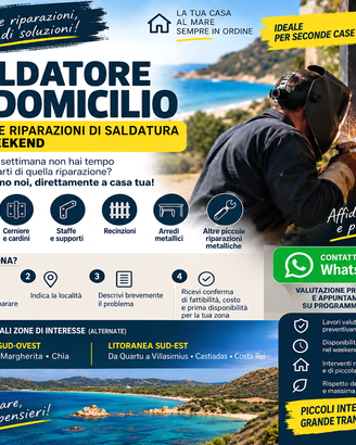 Saldatore a domicilio – Riparazioni  di saldatura