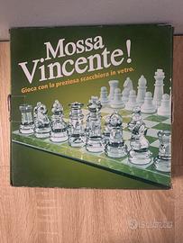 Nuova mai usata scacchiera in vetro