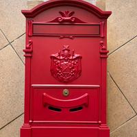 Cassetta postale singola rossa