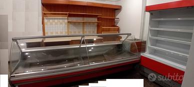 Retrobanco salumeria e panetteria in ciliegio