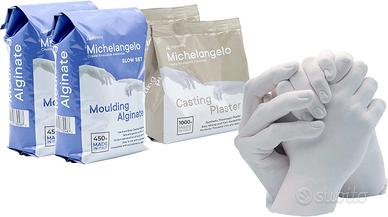KIT 900g alginato  e 2 kg di gesso calco mani