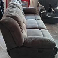 Divano elettrico 3 posti, 2 reclinabili