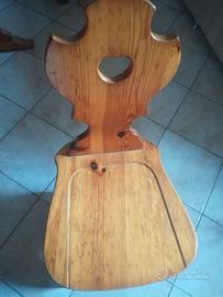 Sedia legno stile rustico Tirolese