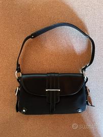Borsa Calvin Klein tessuto e pelle nero