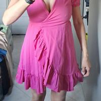 abito donna fuxia blu royal nuovo