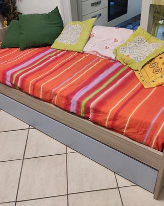 Divano letto materasso doppia rete 