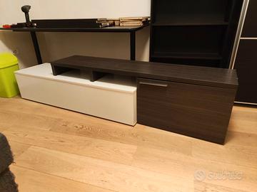 Parete Attrezzata NEXUS Bianco/Rovere