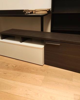 Parete Attrezzata NEXUS Bianco/Rovere