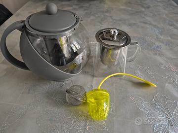 N2 teiere infusiere + 2 filtri da tazza 