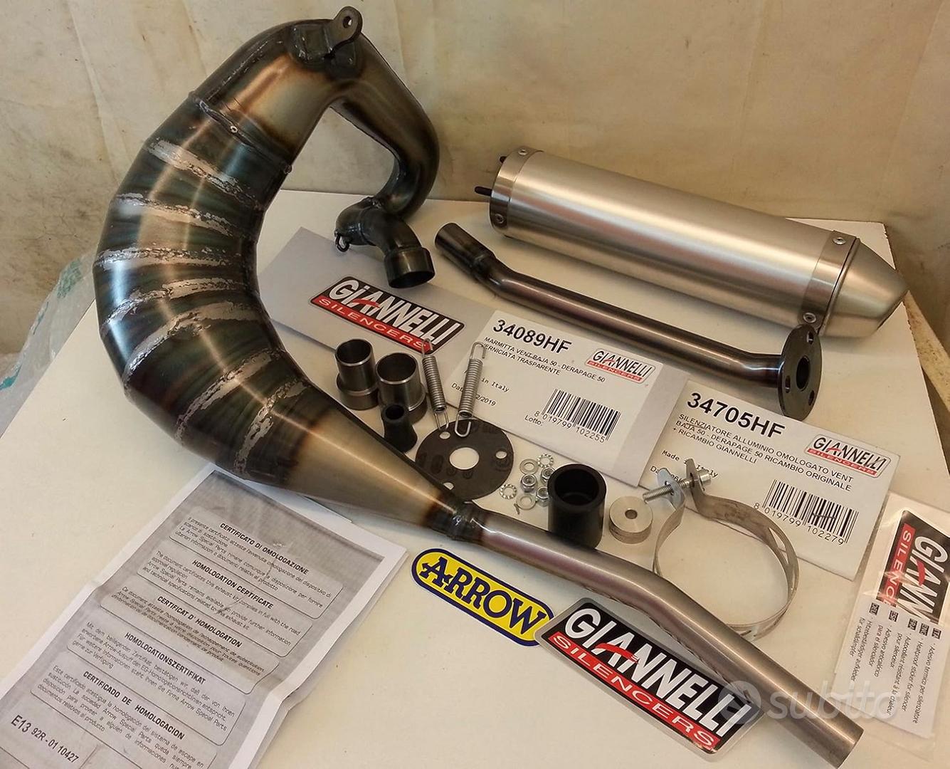 Marmitta Racing Giannelli Per Vent Derapage 50 2021-2022 - Verniciata Trasparente, Per 2 Tempi - Foto 8