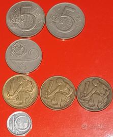 7 Corone Kcs Rep. Ceca da 5, 2,1, 10 haleru