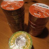 Set 19 rotolini nastro isolante P.V.C. di Wurth