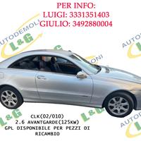 MERCEDES CLK 2.6 BENZINA GPL (2002 > 2010) PER PEZ