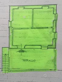 Uscio ad.te centro in casal trilocale con terrazzo