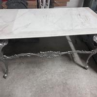 Tavolino in Ferro battuto e Marmo