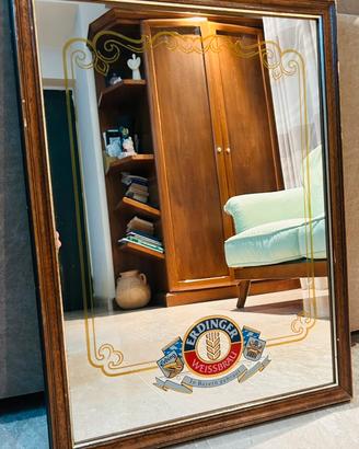 Quadro a specchio pubblicitario vintage ERDINGER