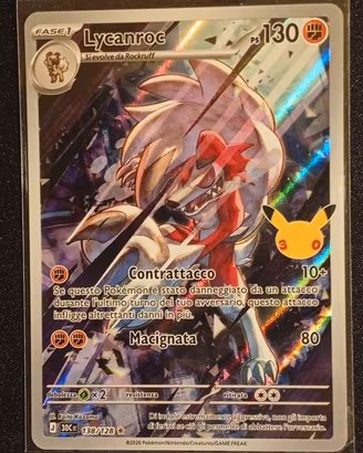 Lycanroc 30th anniversario Pokémon Near mint