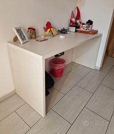 Scrivania Moderna Legno Chiaro 150x56 cm