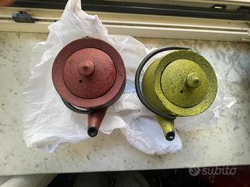 Coppia teiere in ghisa