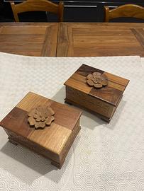 Set Cofanetti intagliati a mano