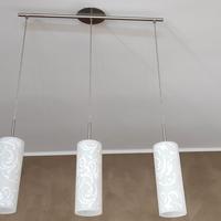 Lampadari sospesi in vetro bianco