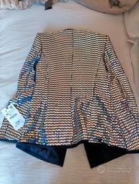 blazer  lurex argento 