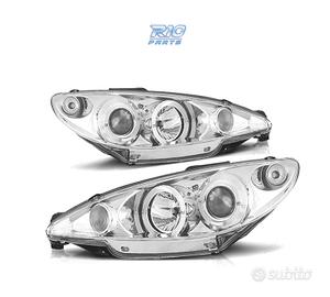 FARI PEUGEOT 206 CONNETTORE H4 98-08 OCCHI ANGEL C