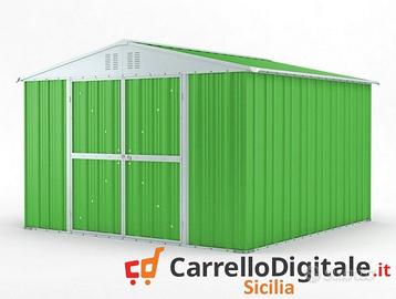 Box struttura lamiera Acciaio 327x307 verde chiaro