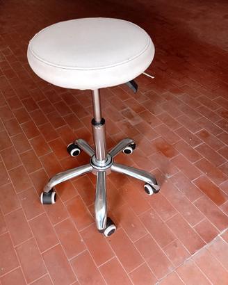 SGABELLO XANITALIA IN ECOPELLE BIANCA