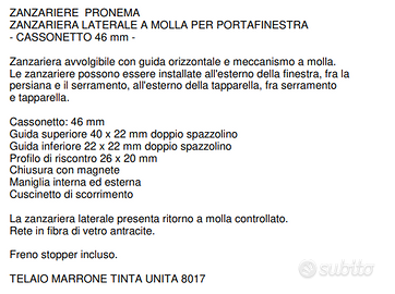 Zanzariera nuova