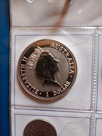 Dollaro australiano lucido FDC del 1992 argento 