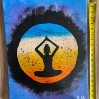 Quadro yoga fatto a mano.