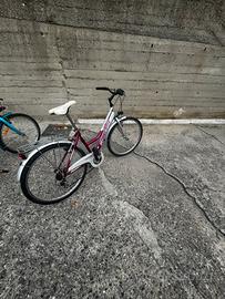 Bicicletta City Bike Donna Fucsia/Argento