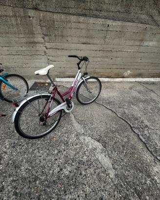 Bicicletta City Bike Donna Fucsia/Argento