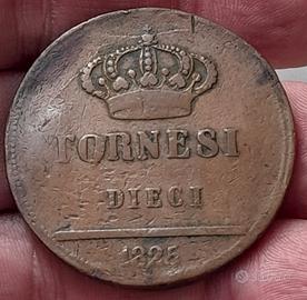 Napoli 10 tornesi 1825