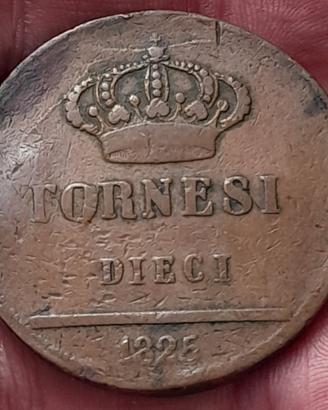 Napoli 10 tornesi 1825