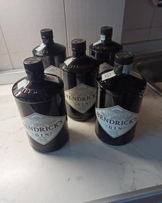 5 Bottiglie vuote Gin Hendrix 