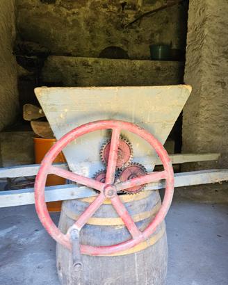 antica pigiatrice completa di botte 