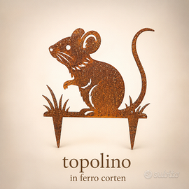 Topolino in Ferro Corten da Giardino
