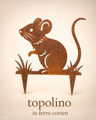 Topolino in Ferro Corten da Giardino