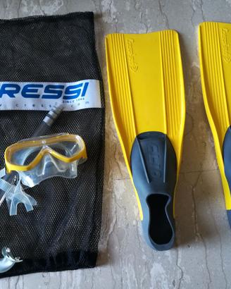 PINNE E MASCHERA CON BOCCAGLIO CRESSI