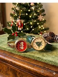Coppia Orologi Vintage Natalizi: Eleganza e Magia
