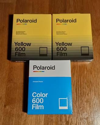 Pellicole Polaroid 600 2x Black/Yellow + Color