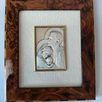 Quadro natività su lastra argento 925