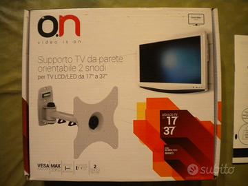 PORTA TV DA PARETE 2 SNODI LCD/LED, da 17” a 37”.