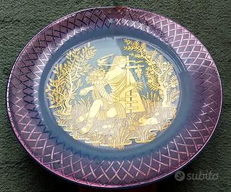 Piatto decorativo porcellana MORBELLI - oro 24 kt❤