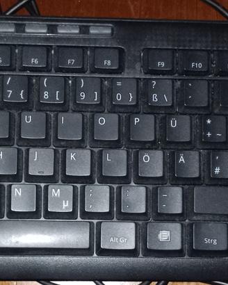 Tastiera QWERTY tedesca wireless CON ricevitore.