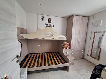 Cameretta letto a castello + letto piazza e mezzo