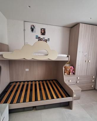 Cameretta letto a castello + letto piazza e mezzo