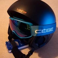 casco sci bimbo + maschera sci Cebè